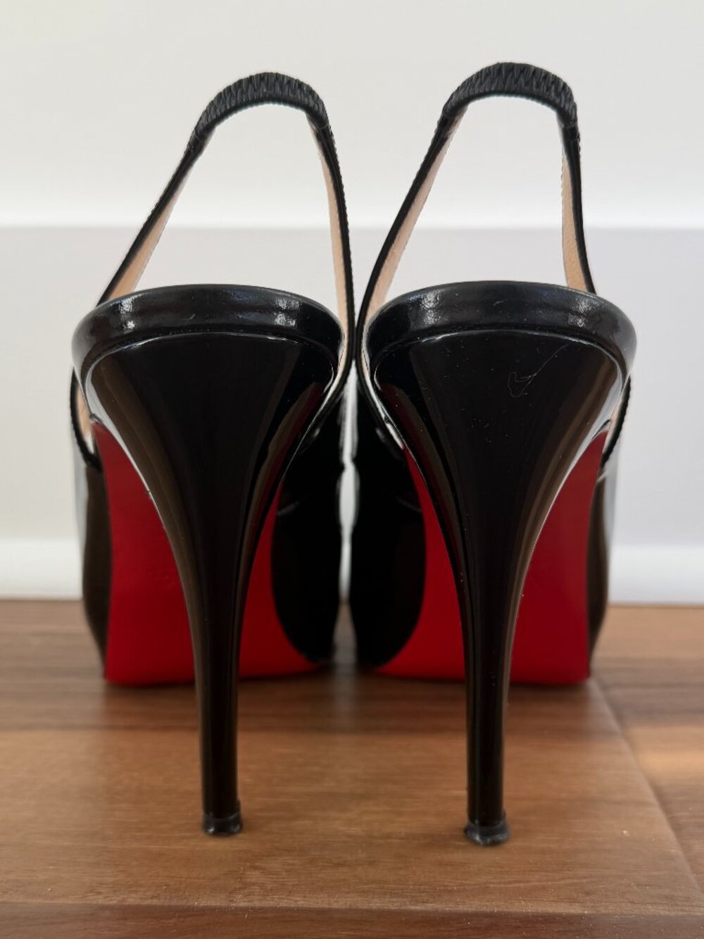 Christian Louboutin | No Privé Patent Slingback Heels - Size 38.5 - Picture 3 of 6